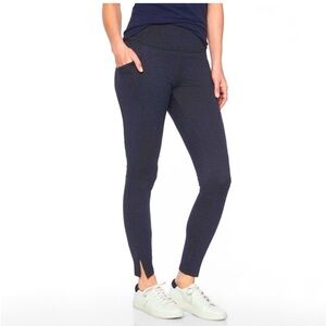 Athleta Mercer Herringbone Tight Legging Size Small Navy Blue Excellent!!